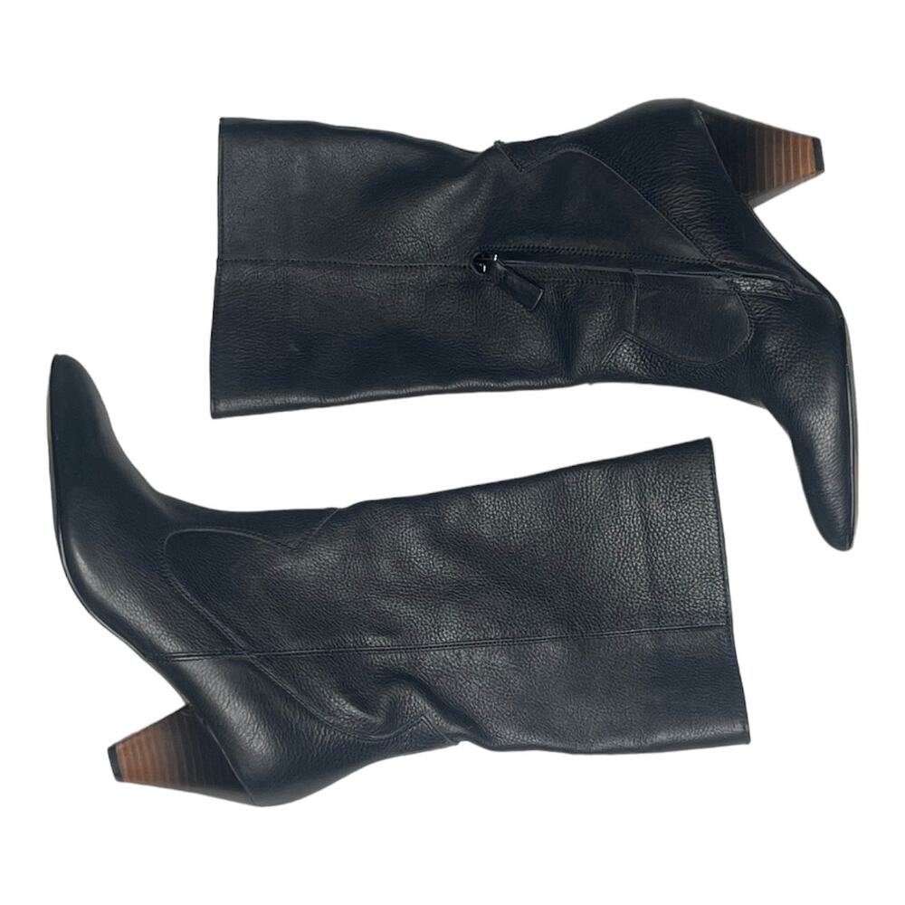 Naked Feet Semper Black Leather Boots size 7.5